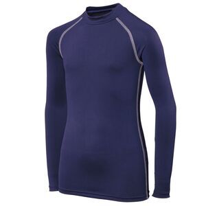 Rhino Childrens Big Boys Long Sleeve Thermal Underwear Base Layer Vest Top / Nav